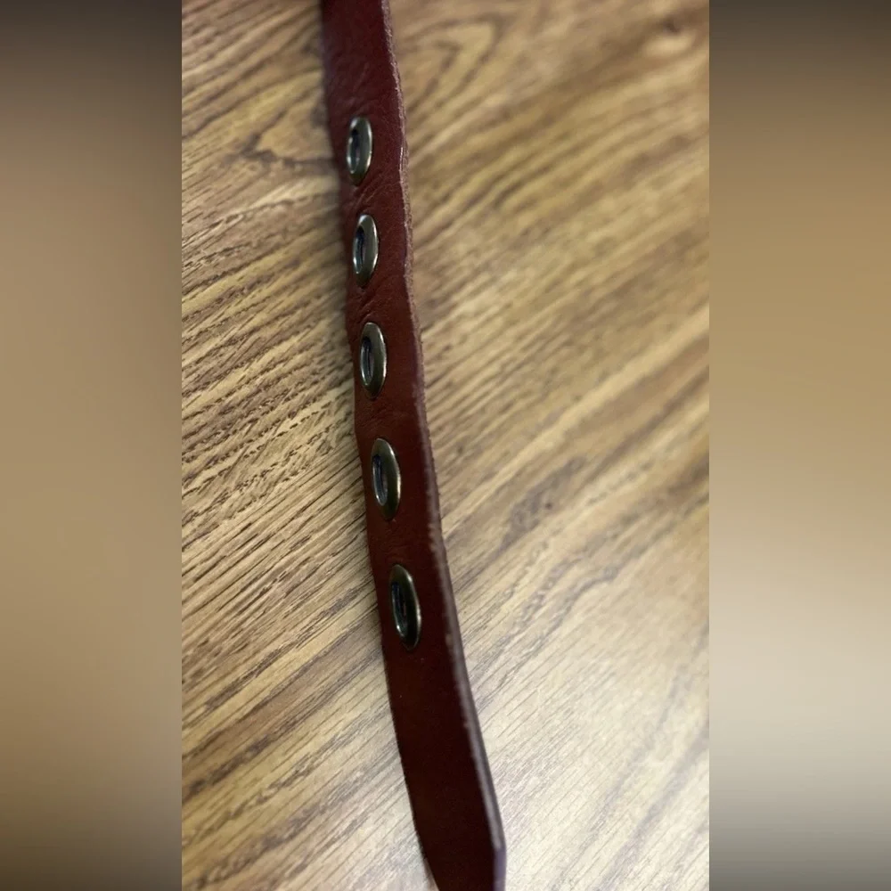 Fossil Vintage Men’s Brown Geniune Leather Belt Large 43” Brass Hardware